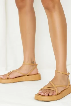 VERALI Bondi Flatform Sandals Caramel Softee