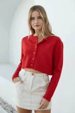 Vesper Long Sleeve Knit Red