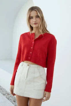 Vesper Long Sleeve Knit Red