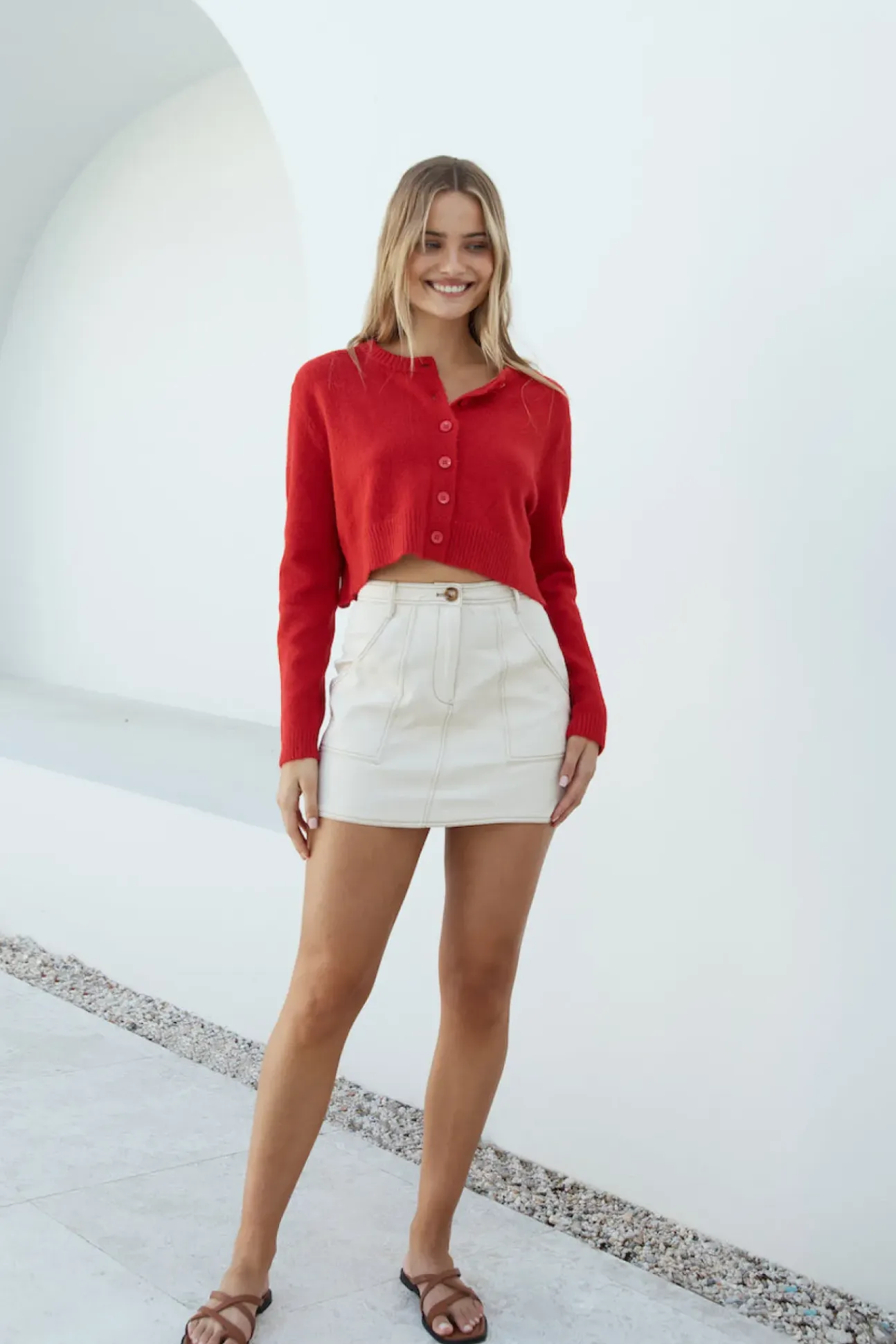 Vesper Long Sleeve Knit Red