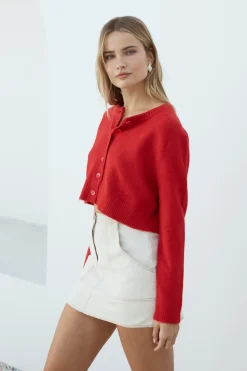 Vesper Long Sleeve Knit Red