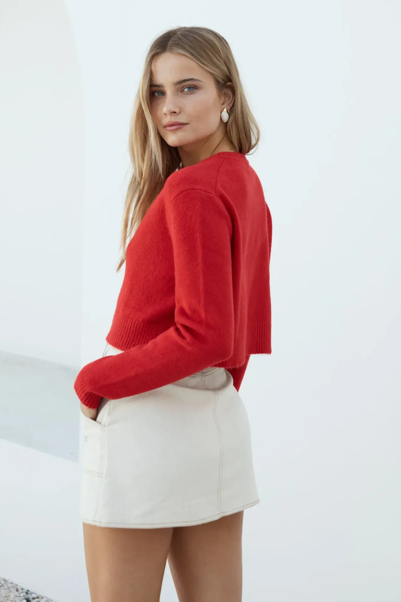 Vesper Long Sleeve Knit Red