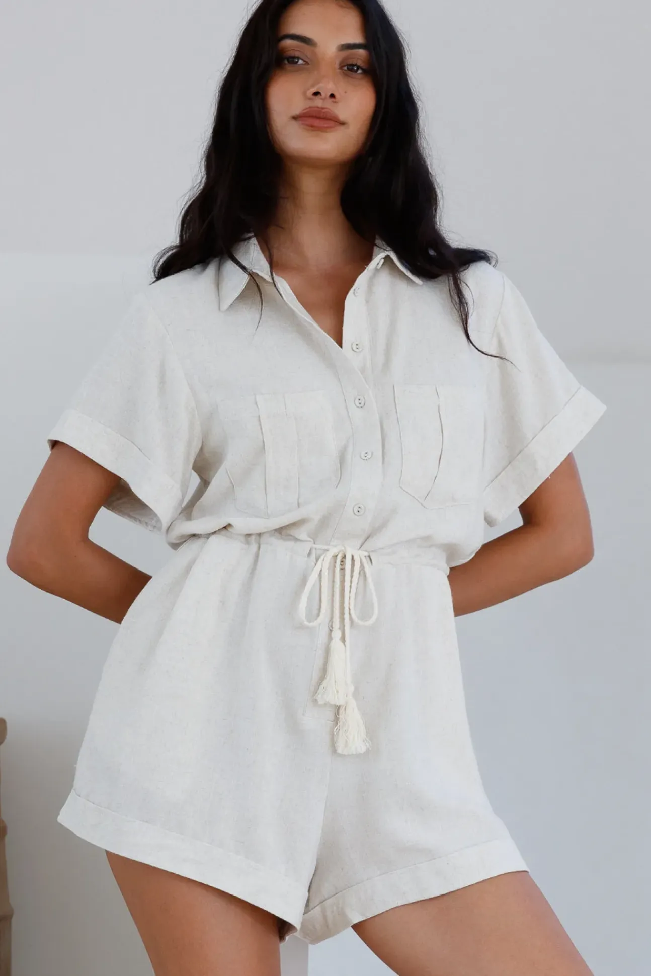 Viamo Romper Beige