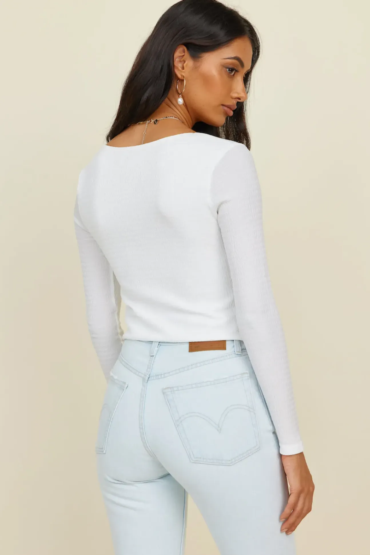 Vice Versa Crop Top White