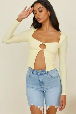 Vice Versa Crop Top Yellow
