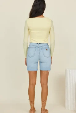 Vice Versa Crop Top Yellow