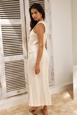 Villa Bliss Maxi Skirt Beige