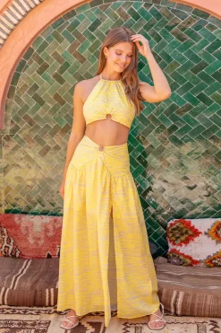 Villasi Crop Top Yellow