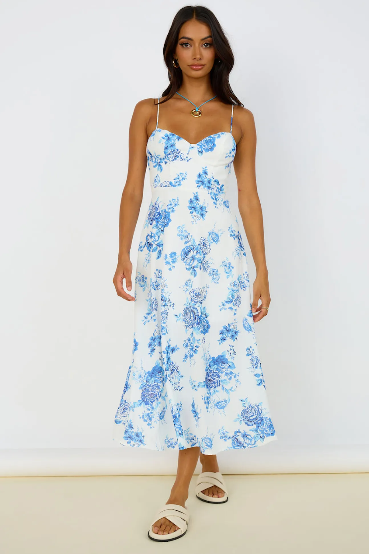 Violet Skies Midi Dress Blue