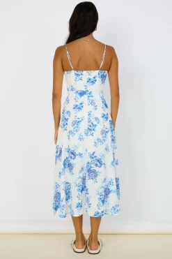 Violet Skies Midi Dress Blue