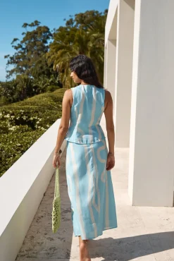 Vitamin Sea Maxi Skirt Blue