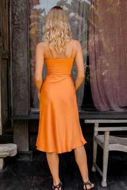 Voice In My Heart Midi Dress Orange