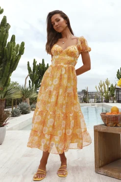Wallflower Maxi Dress Orange