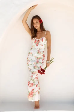 Wander Beyond Mesh Maxi Dress Floral