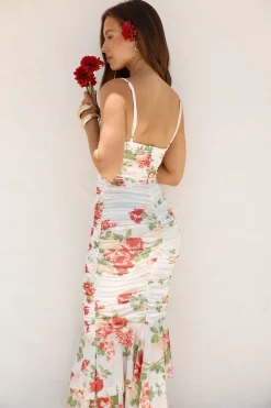 Wander Beyond Mesh Maxi Dress Floral