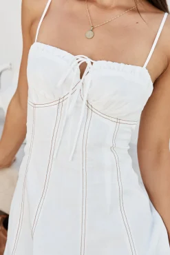 Wanderer's Wish Mini Dress Cream