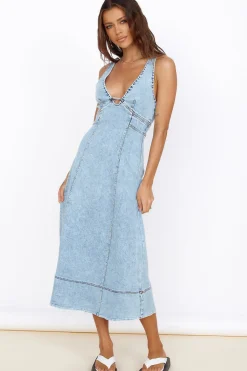 Wanting You Midi Dress Denim