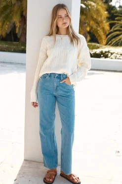Warm Embrace Cable Knit Sweater Cream