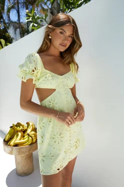 Warm Wishes Mini Dress Yellow