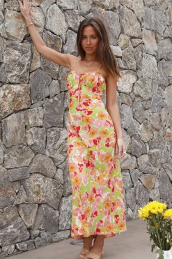Water Lilies Maxi Dress Orange