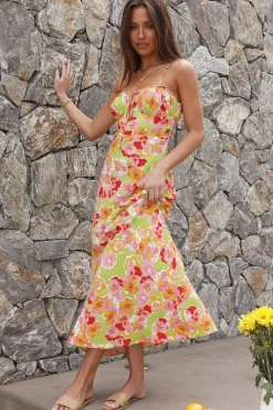 Water Lilies Maxi Dress Orange
