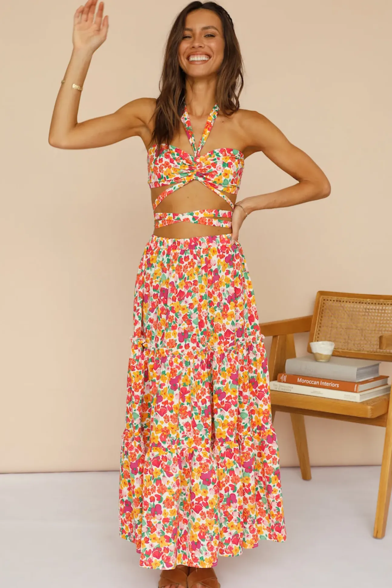 Wattlebush Crop Top Red