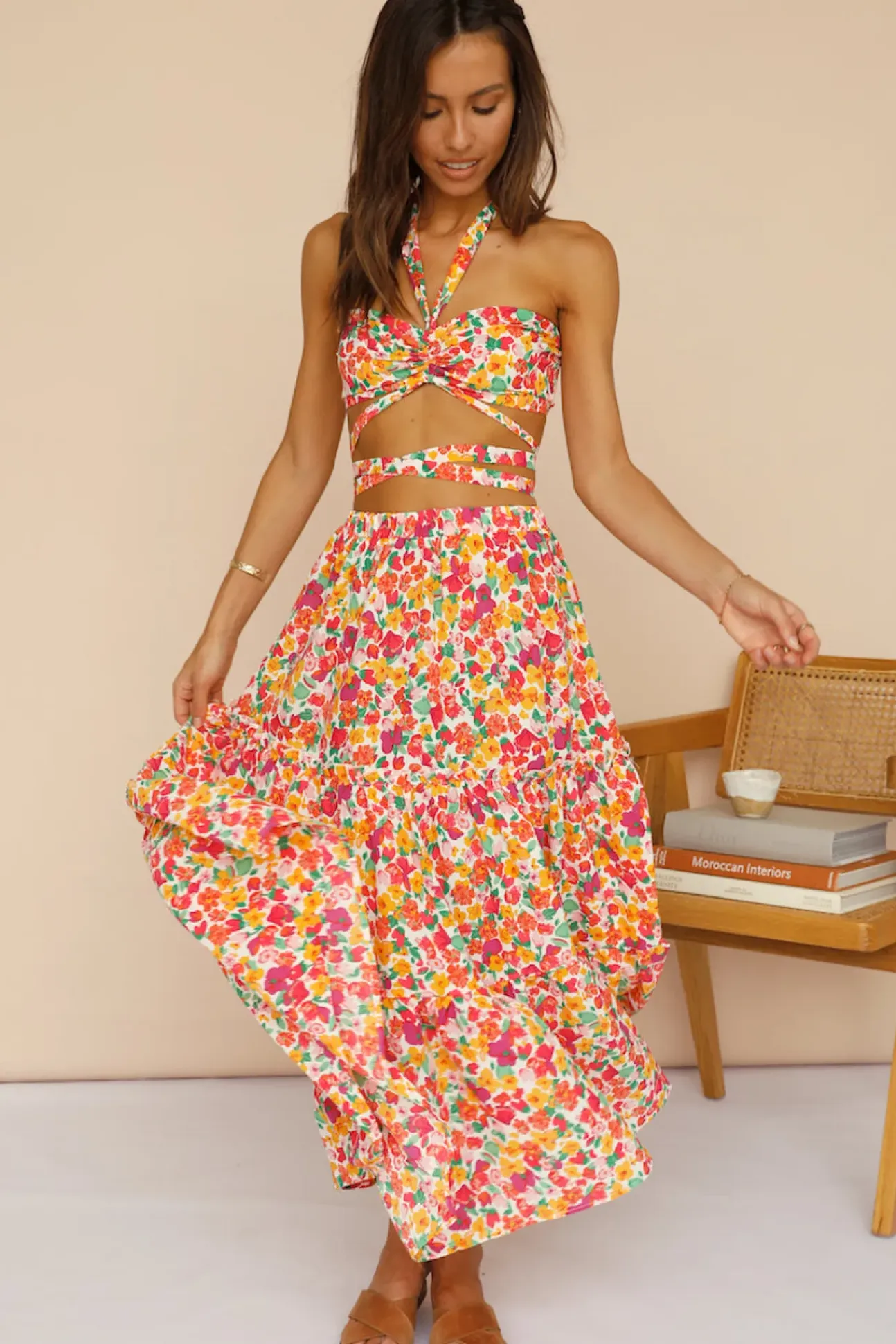 Wattlebush Maxi Skirt Red