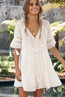 Wave After Wave Dress White