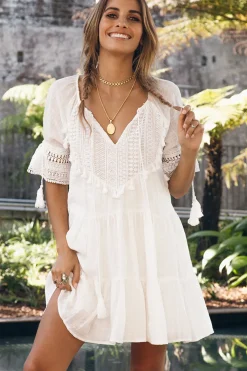 Wave After Wave Dress White