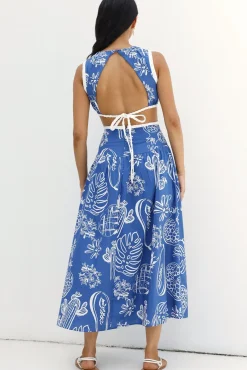 Waves of Serenity Maxi Dress Blue