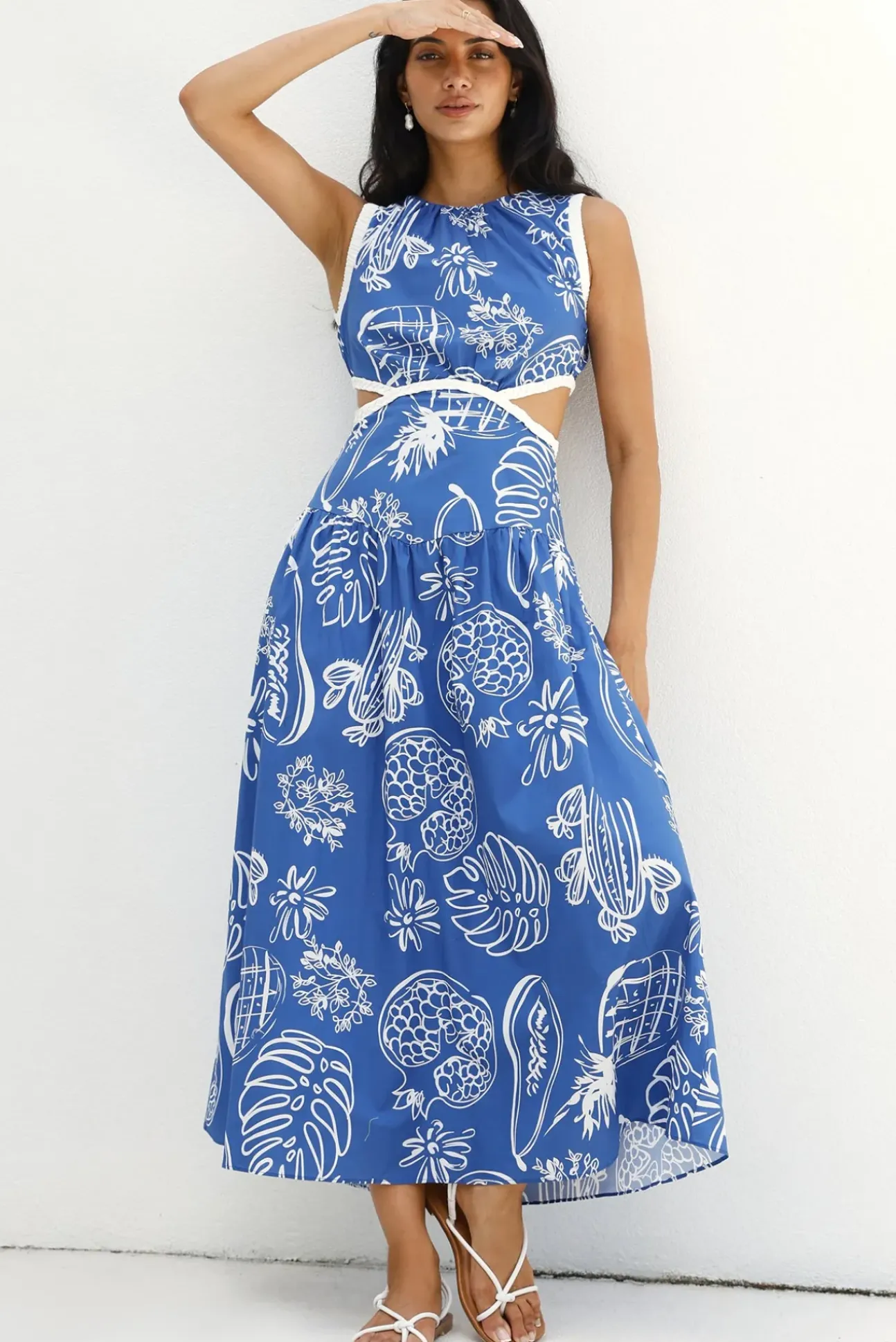 Waves of Serenity Maxi Dress Blue
