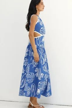 Waves of Serenity Maxi Dress Blue