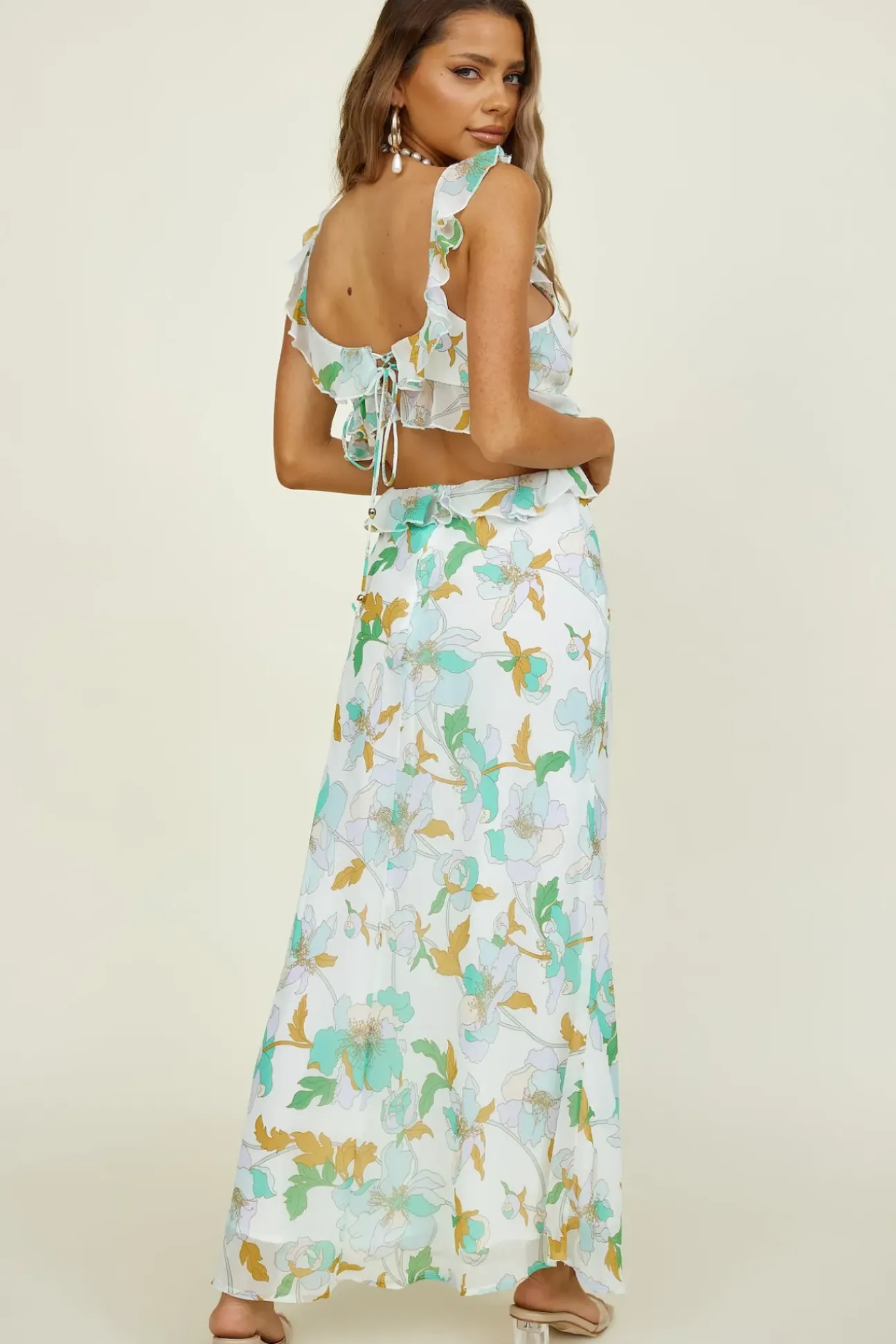 West Coast Drive Maxi Dress Green
