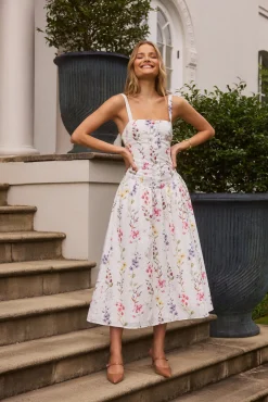 Whimsical Charm Maxi Dress Print