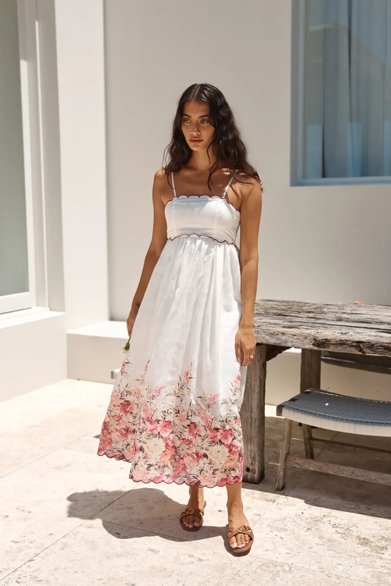 Whimsical Moments Midi Dress White