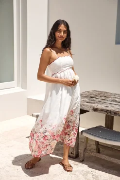 Whimsical Moments Midi Dress White