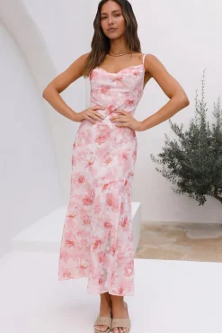 Whispering Shadow Maxi Dress Pink