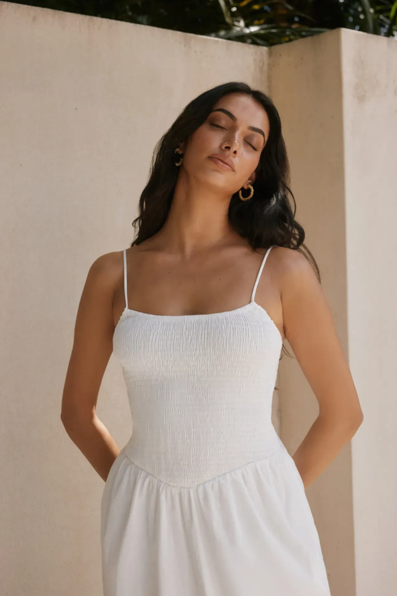 Whispering Willow Maxi Dress White