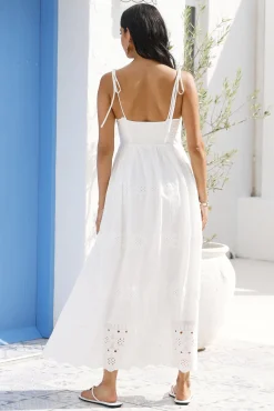 Whispers of Spring Maxi Dress White