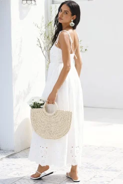 Whispers of Spring Maxi Dress White