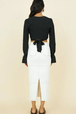 Willow Tree Maxi Skirt White