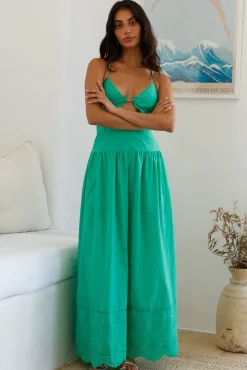 Winery On The Coast Maxi Dress Green