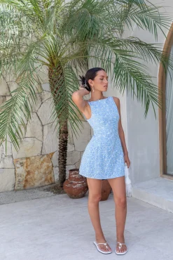 Wonderous Moment Mini Dress Blue