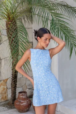 Wonderous Moment Mini Dress Blue