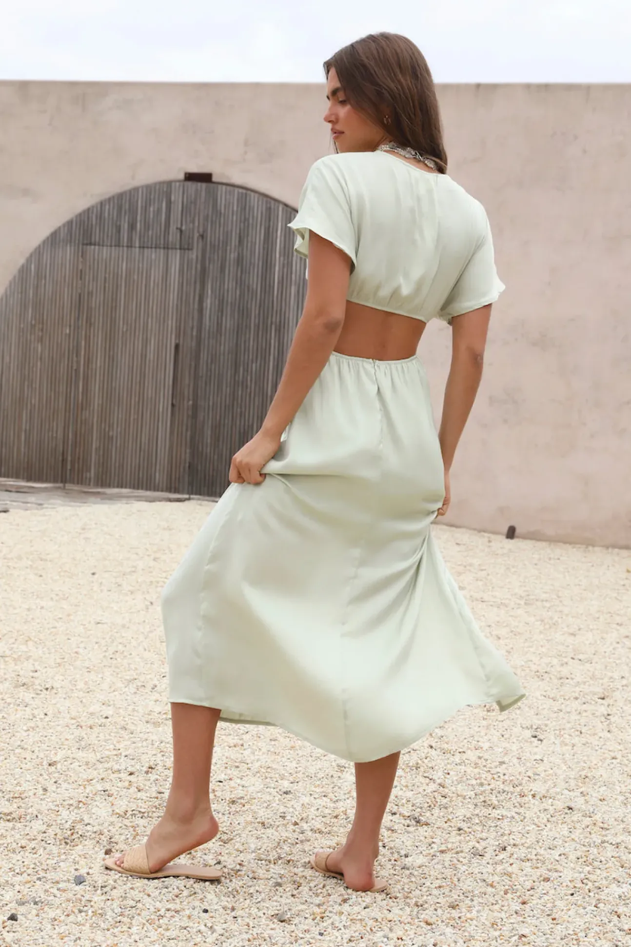 Wonderstruck Thoughts Maxi Dress Green