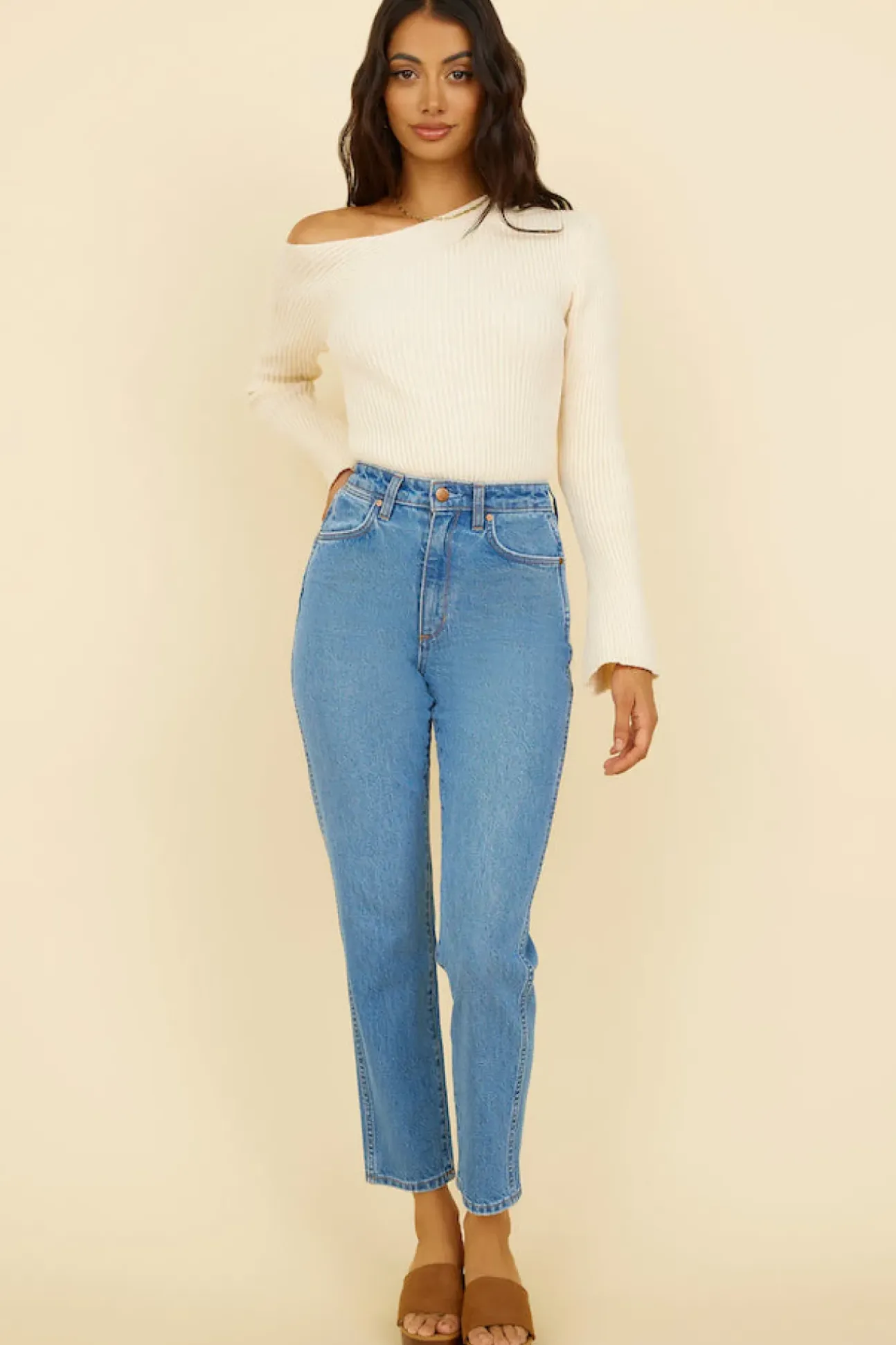 WRANGLER Drew Mom Jean Blue Revival