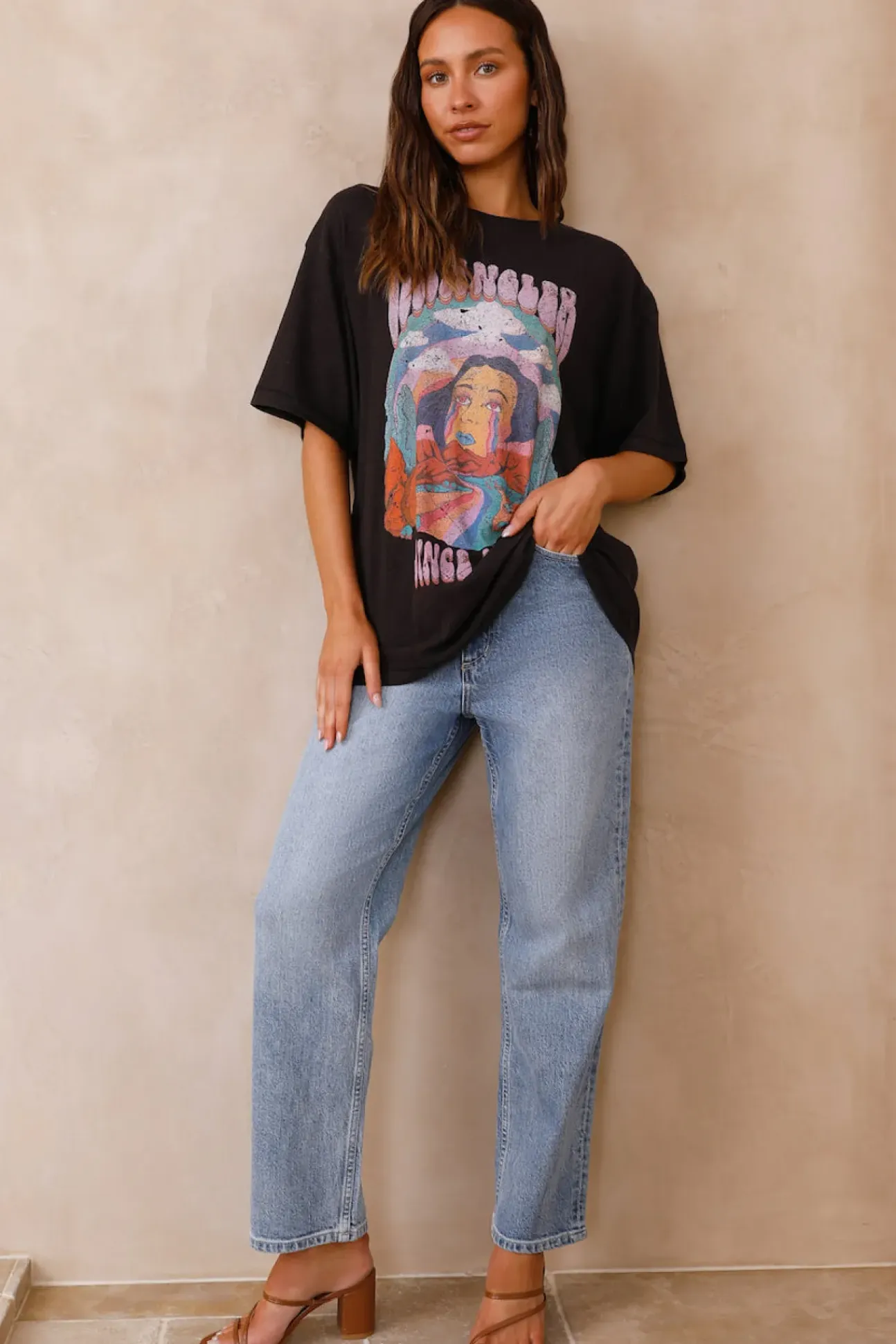 WRANGLER Slouch Tee Rainbow Tears