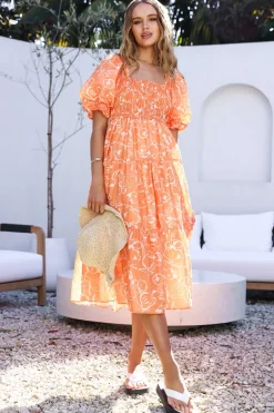 Written In The Sky Maxi Dress Orange