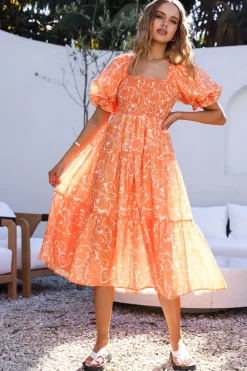 Written In The Sky Maxi Dress Orange