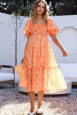 Written In The Sky Maxi Dress Orange